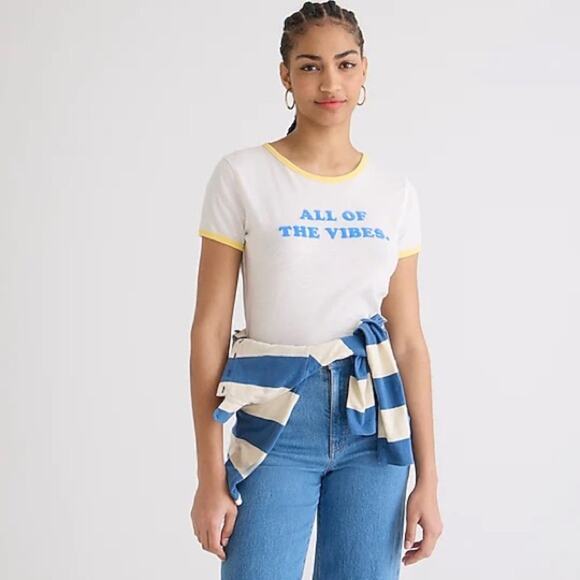 J. Crew "All of the Vibes" T-shirt - Picture 2 of 9